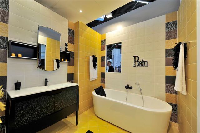 carrelage salle de bain bordeaux