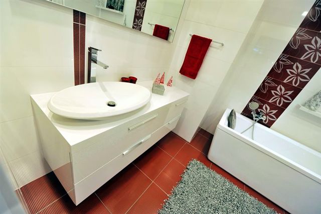 carrelage salle de bain bordeaux
